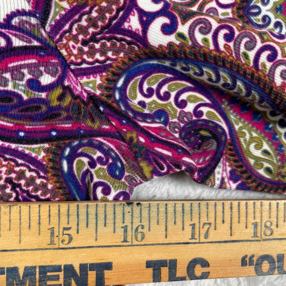 Rafaella Paisley Print 3/4 Sleeve Boat Neck Top - Women's Small (S) - Picture 5 of 6